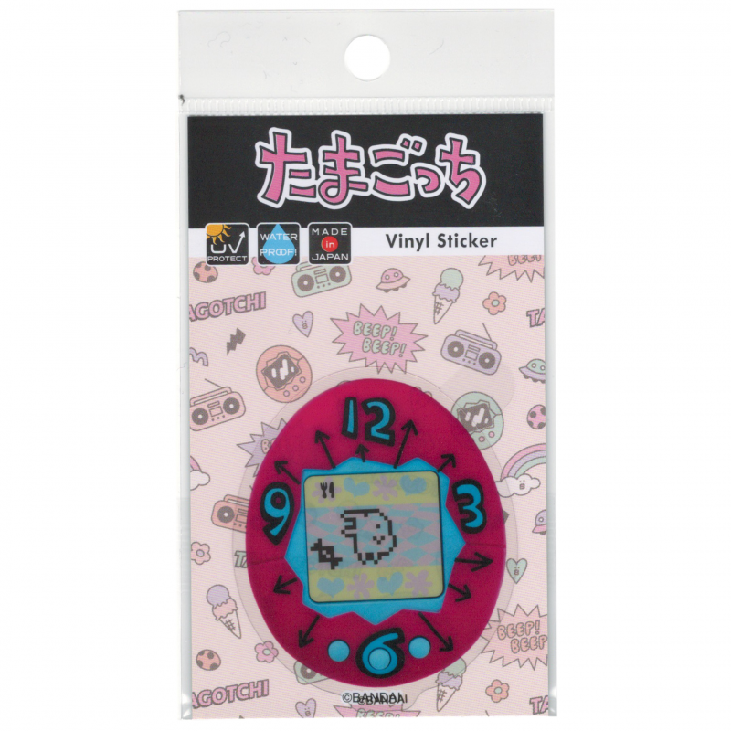 たまごっち クリアステッカー たまごっち ピンク ゲーム グッズ コレクション キャラクター TMGC014