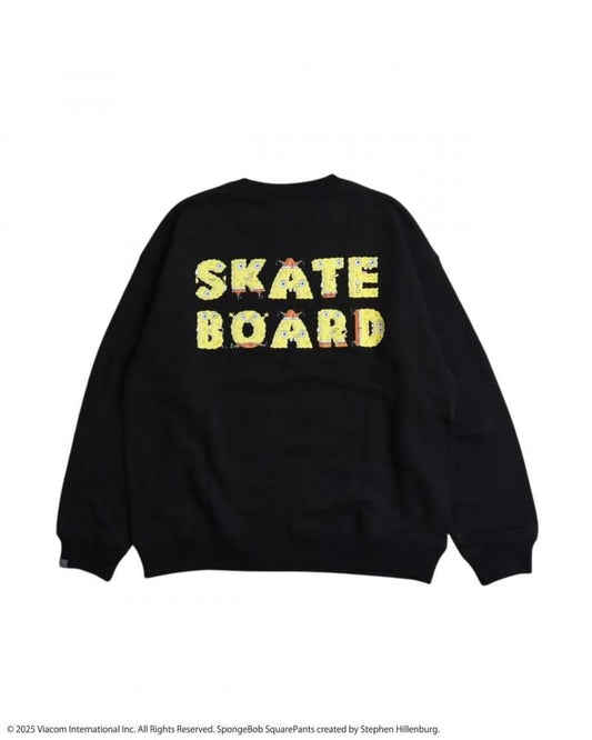 スポンジ・ボブ×VISION Skateboard スウェット BLACK
