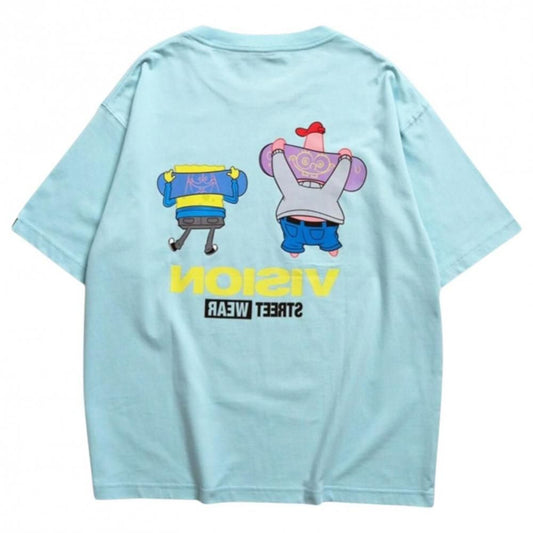 VISION STREET WEAR × スポンジ・ボブ SkaterTee / 半袖Tシャツ BLUE GREEN