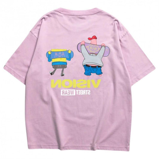 VISION STREET WEAR × スポンジ・ボブ SkaterTee / 半袖Tシャツ PINK