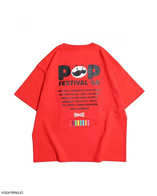 PRINGLES プリングルズ サガラ刺繍 Tシャツ RED
