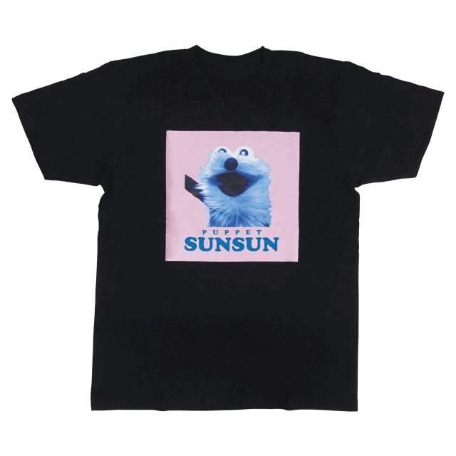 パペットスンスン PUPPET SUNSUN キャラクター Tシャツ にこにこ BLACK PS-8624