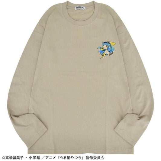 うる星やつら 長袖Tシャツ レディース ロンT ラムちゃん GRAY BEIGE