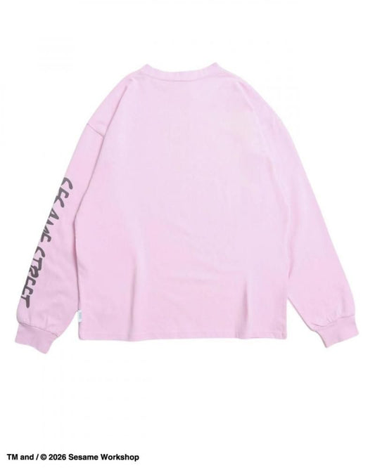 セサミストリート 袖プリント ロンT Pink