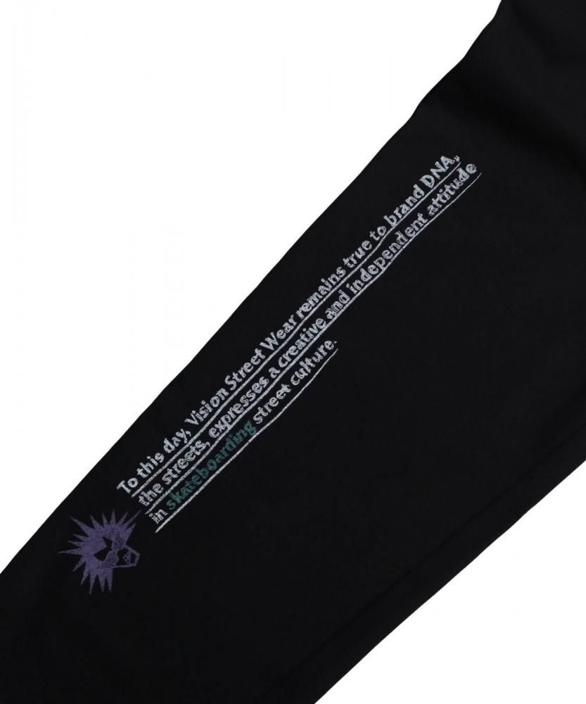 VISION STREET WEAR 裏起毛 ラクガキ総柄スウェットパンツ Black