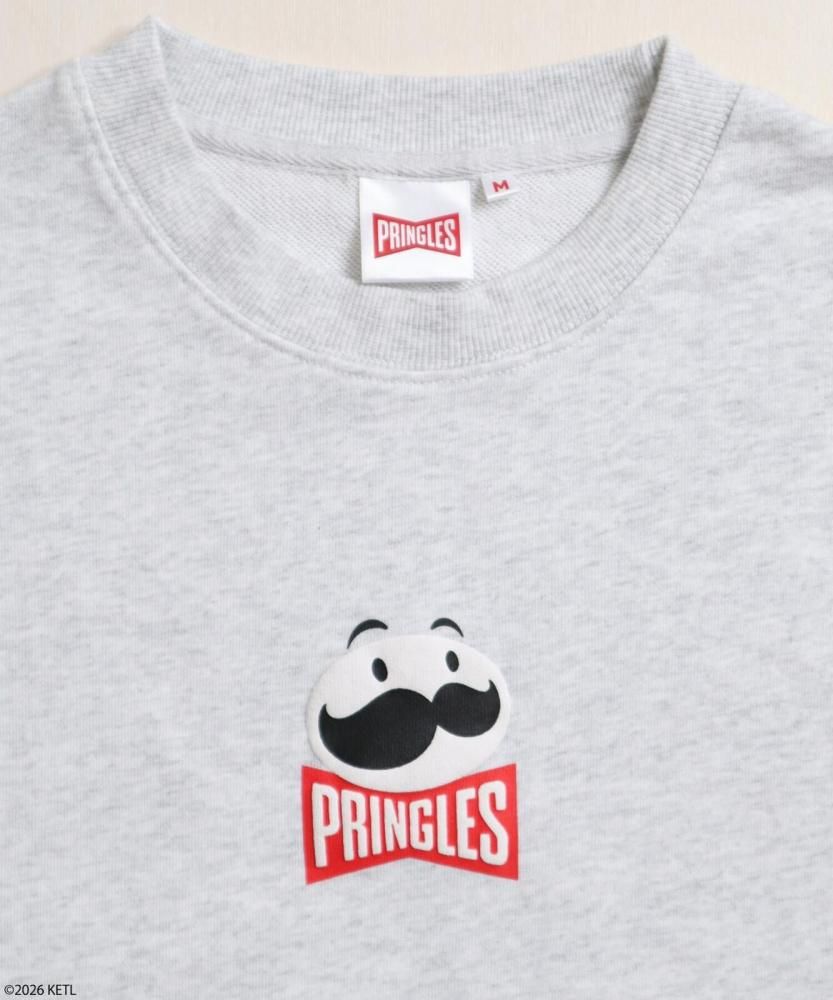 PRINGLES プリングルズ 袖プリント FRONT刺繍スウェット Gray