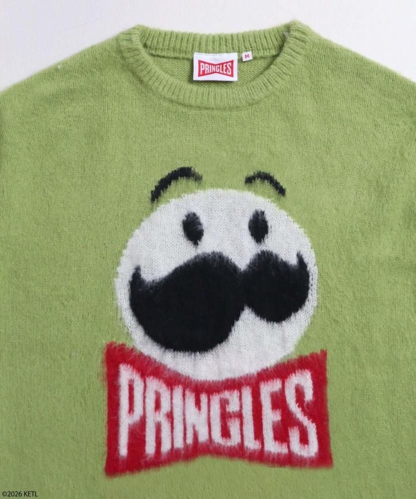 PRINGLES プリングルズ フェイスシャギーニット Green