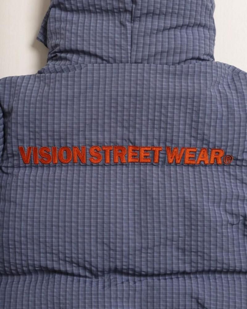 VISION STREET WEAR 2WAY パファーフーディージャケット Blue