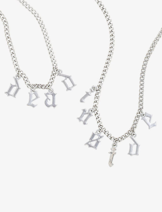 Dead Inside ロゴモチーフ ネックレスセット SILVER