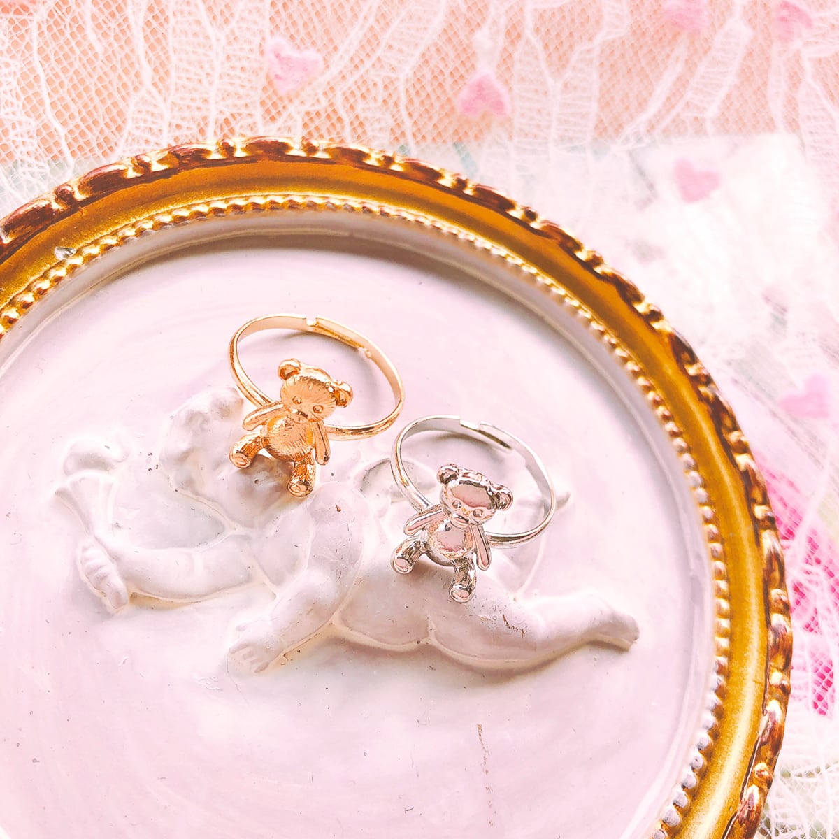 Purple Cream くまリング P426