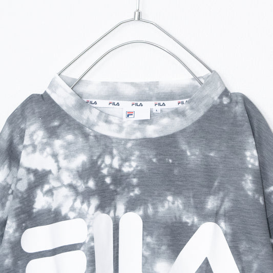 FILA ロゴプリント タイダイ 半袖Tシャツ GRAY グレー