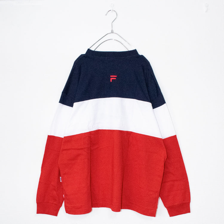 FILA COLOR BLOCK L/S Tシャツ Navy/Red