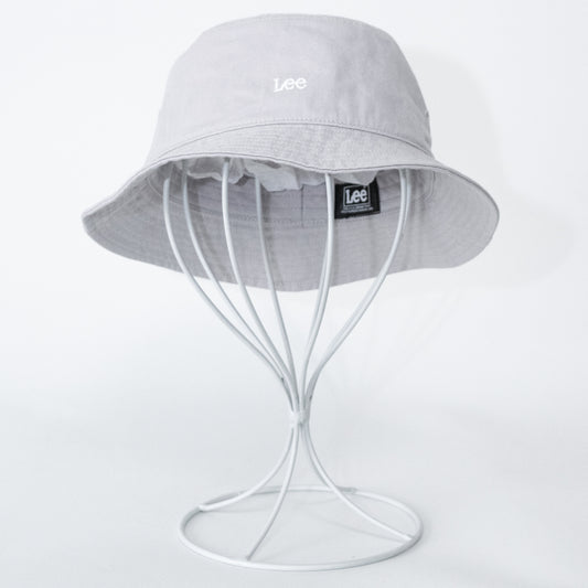Lee logo embroidered bucket hat GRAY