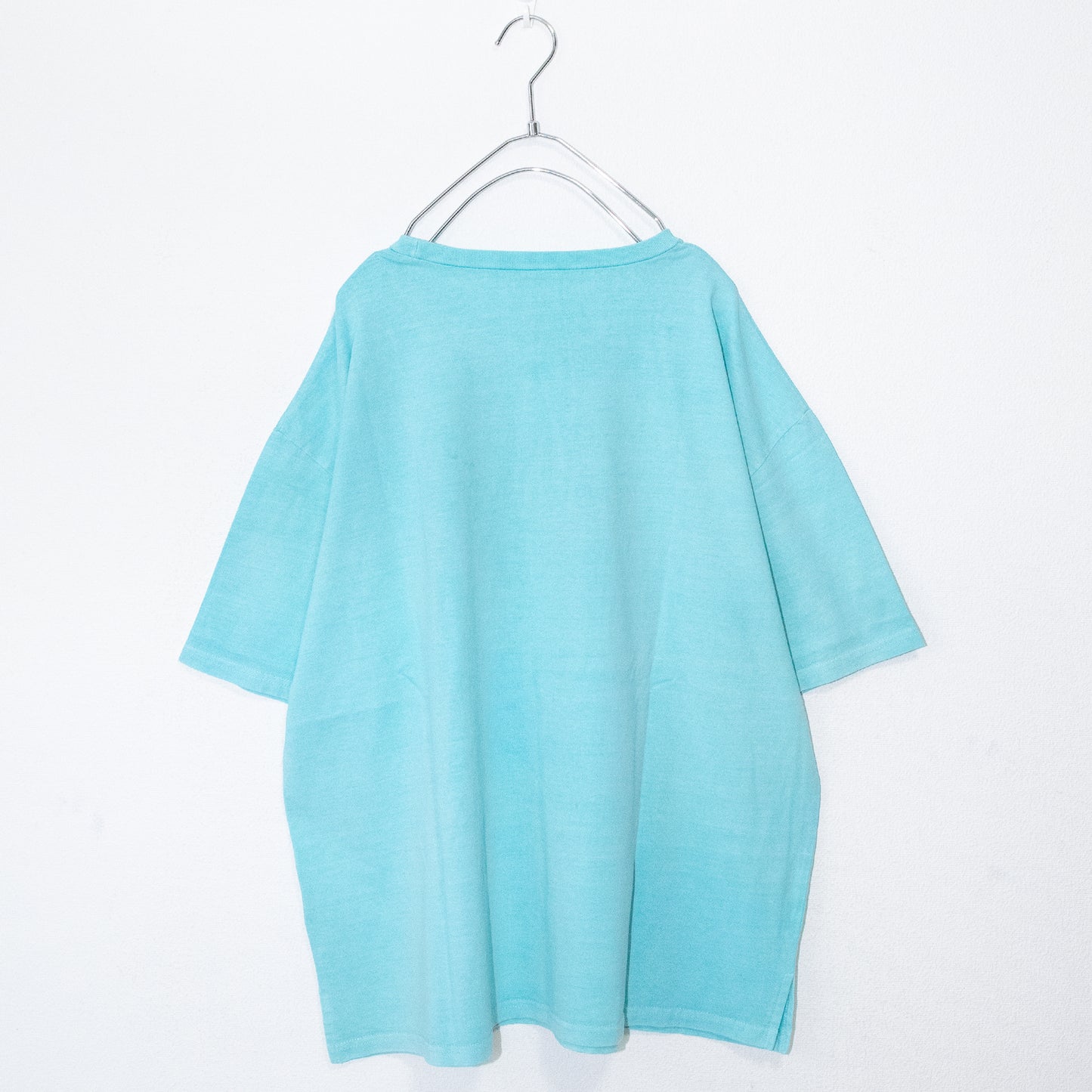 College logo print short sleeve T-shirt Mint Blue