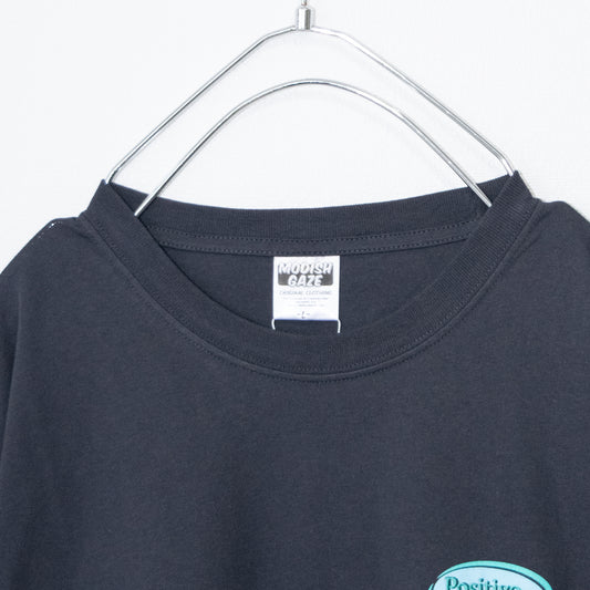 Oval logo short sleeve T-shirt BLACK