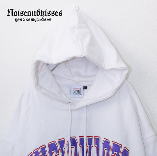 VISION STREET WEAR サテンワッペンパーカー WHITE