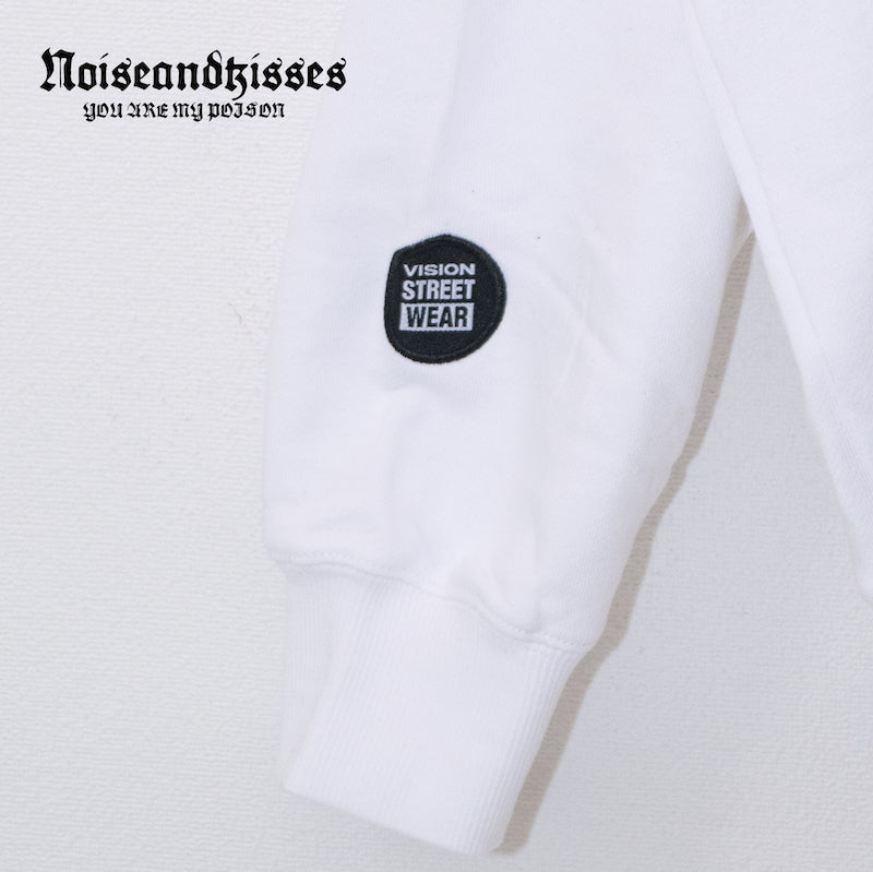 VISION STREET WEAR Satin Patch Hoodie WHITE