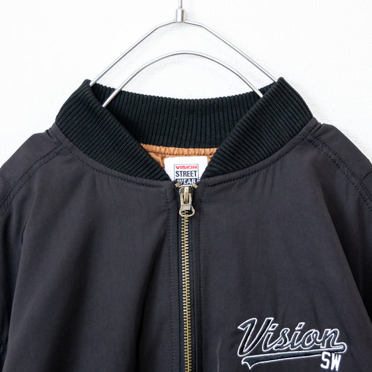 VISION STREET WEAR ワッペンビッグ MA-1 BLACK