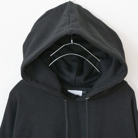 VISION STREET WEAR 裏毛 袖ロゴプリント プルオーバー パーカー BLACK