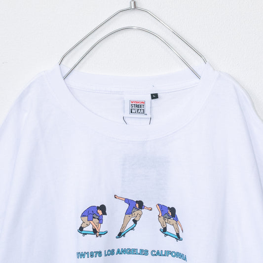 VISION STREET WEAR オーリープリント オーバーサイズ Tシャツ WHITE