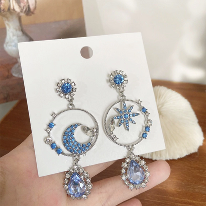 Purple Cream ブルームーンアシンメトリーピアス P667