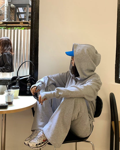 アシンメトリー ジップスウェット セットアップ GRAY グレー