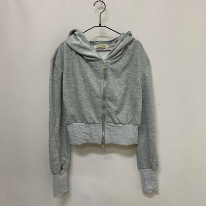 アシンメトリー ジップスウェット セットアップ GRAY グレー