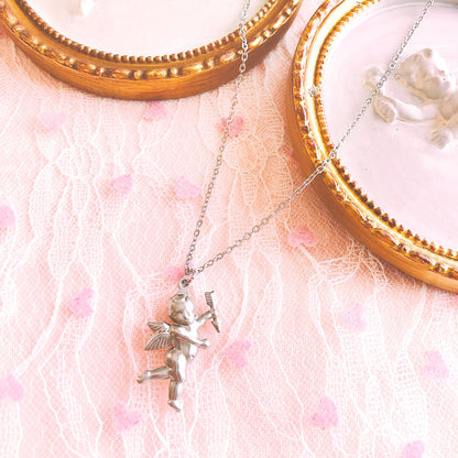 Purple Cream シルバーエンジェルネックレス P598 SILVER シルバー