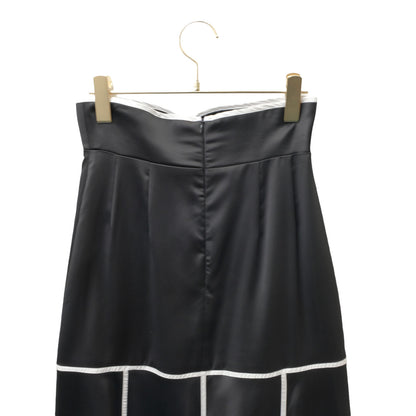 doll up oops ハイウエストパイピングスカート BLACK WHITE