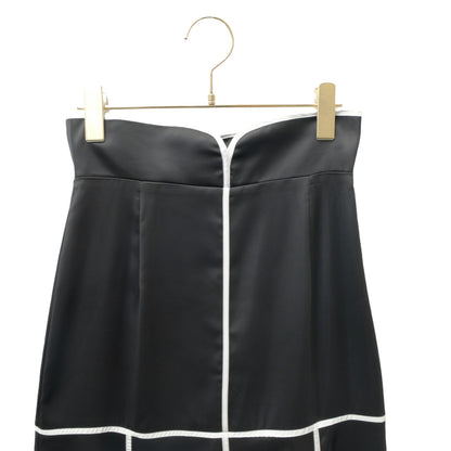 doll up oops ハイウエストパイピングスカート BLACK WHITE