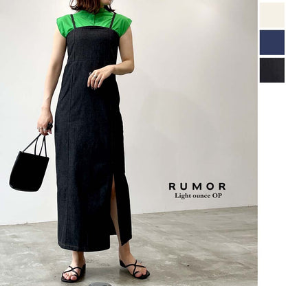 ライト デニムキャミワンピース BLACK