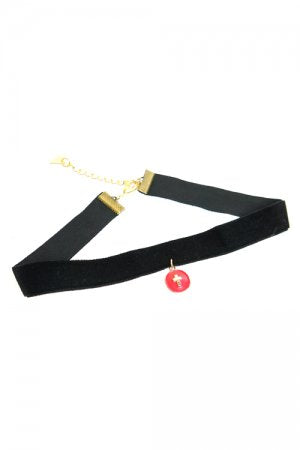 XTS Red Cross Velvet Choker - YOUAREMYPOISON