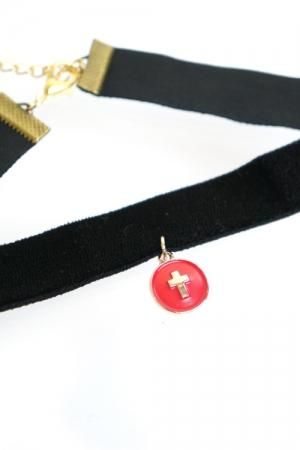 【会員限定0円】XTS Red Cross Velvet チョーカー