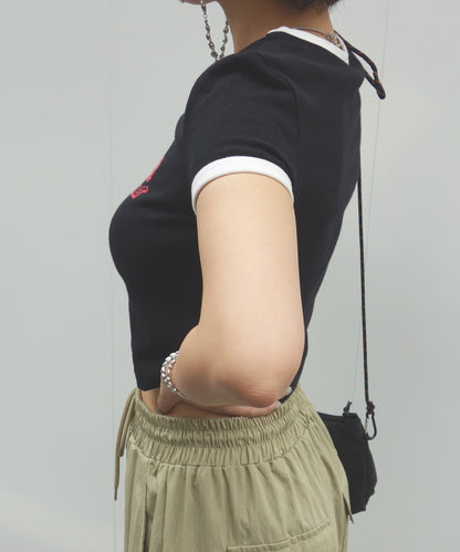 Cherry Ringer Chibi T-shirt BLACK