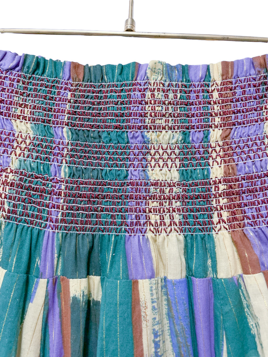 Titilate Valet (TEVALT) Original Paint Pattern Waist Shirring Skirt