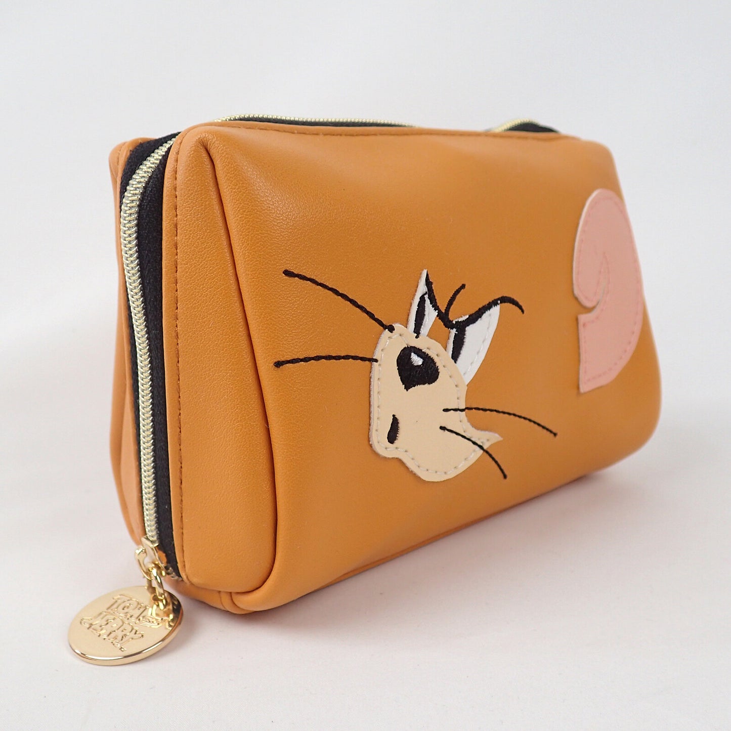 TOM &amp; JERRY x Flapper Face Applique Cosmetic Pouch Jerry