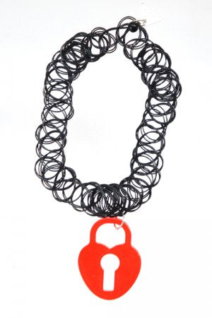 XTS Love Locks Tattoo Necklace (Red) - YOUAREMYPOISON