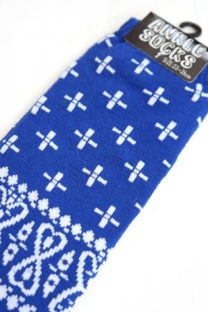 【会員限定0円】Ladies Ankle ソックス Bandana Navy