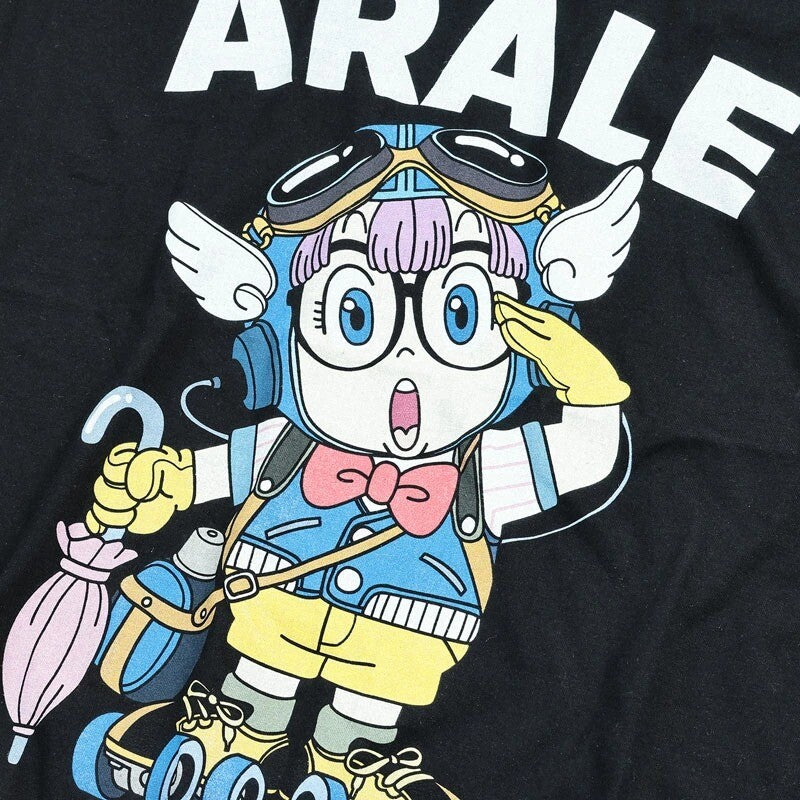 ドクタースランプ アラレちゃん Tシャツ あられちゃん ガっちゃん BLACK