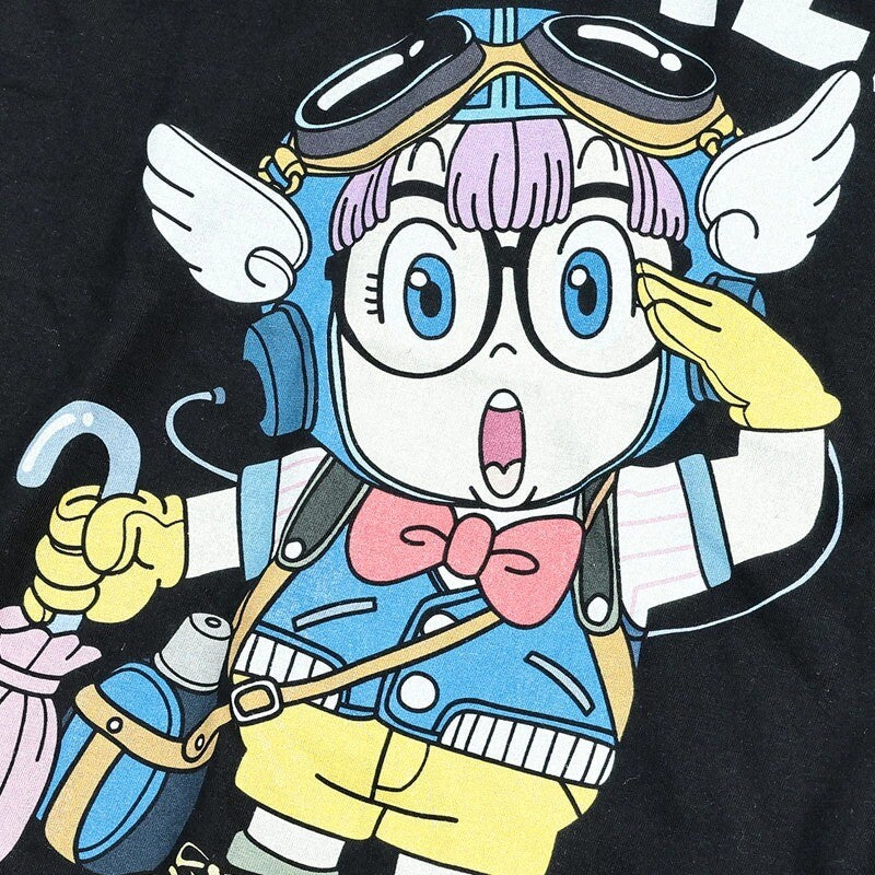 ドクタースランプ アラレちゃん Tシャツ あられちゃん ガっちゃん BLACK
