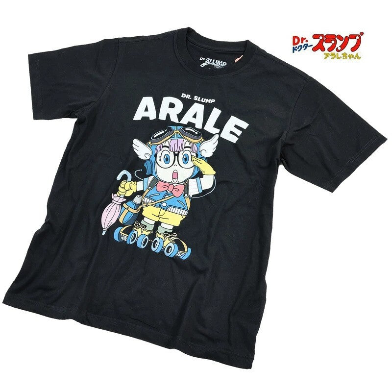 ドクタースランプ アラレちゃん Tシャツ あられちゃん ガっちゃん BLACK