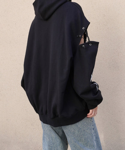 Tribal Print Fleece Pullover Sweat Top BLACK