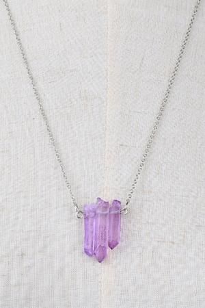 【会員限定0円】Triple Mini Color Stone ネックレス BLUE