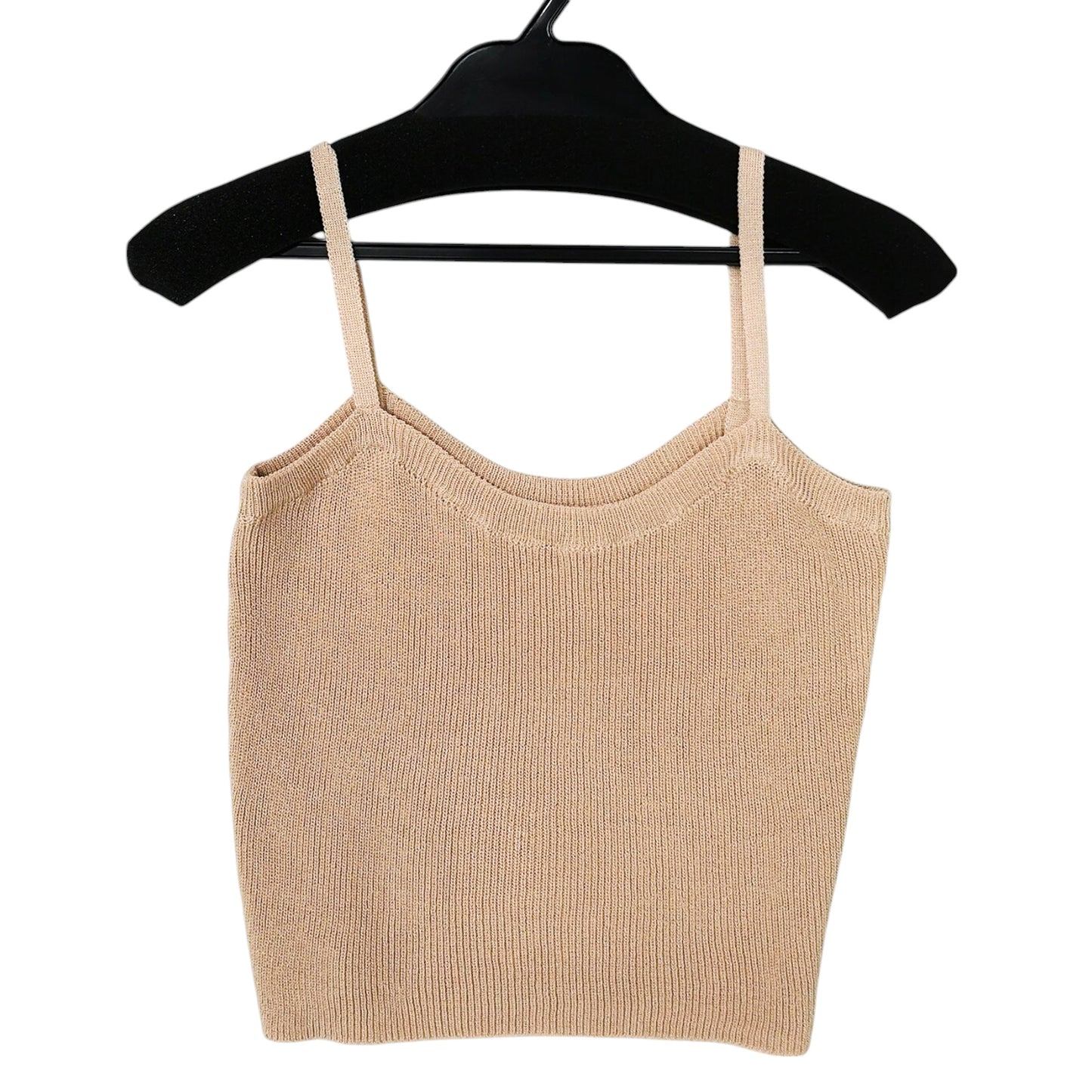 Light knit bolero and camisole set in beige