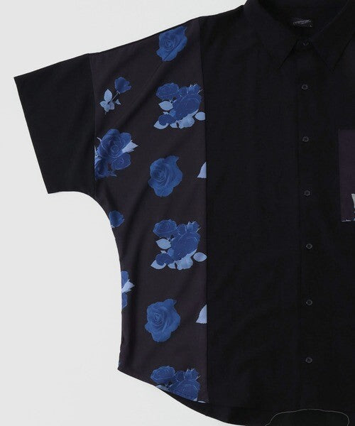 Contribe Dolman Stripe Switch Shirt Flower
