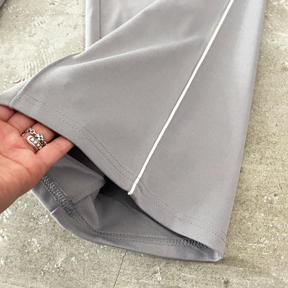 ユニセックスジャージラインパンツ BLACK