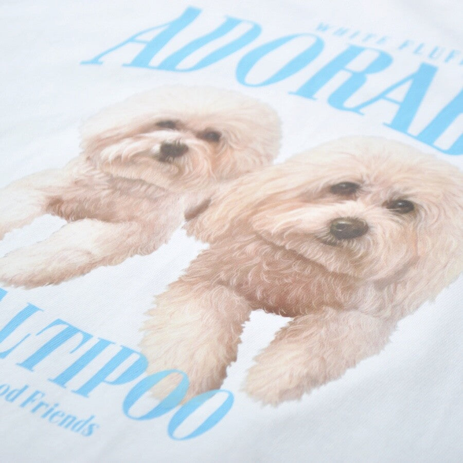 Animal print T-shirt DOG WHITE