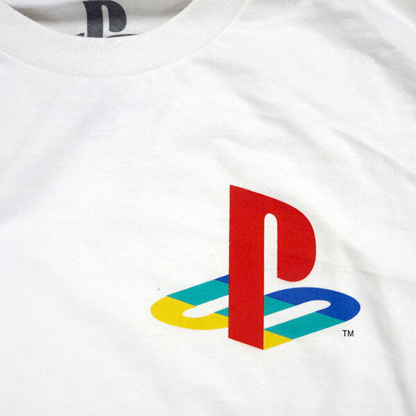 SONY PlayStation 並行輸入品 ロゴプリント ロンT WHITE