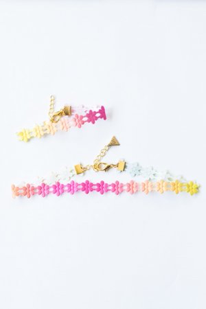 XTS Flower Lace Choker & Bracelet(Colorful) - YOUAREMYPOISON