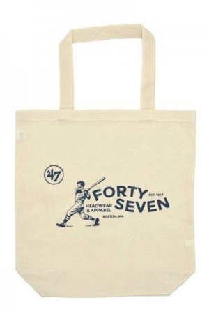 47 Forty Seven Logo Print Cotton Tote